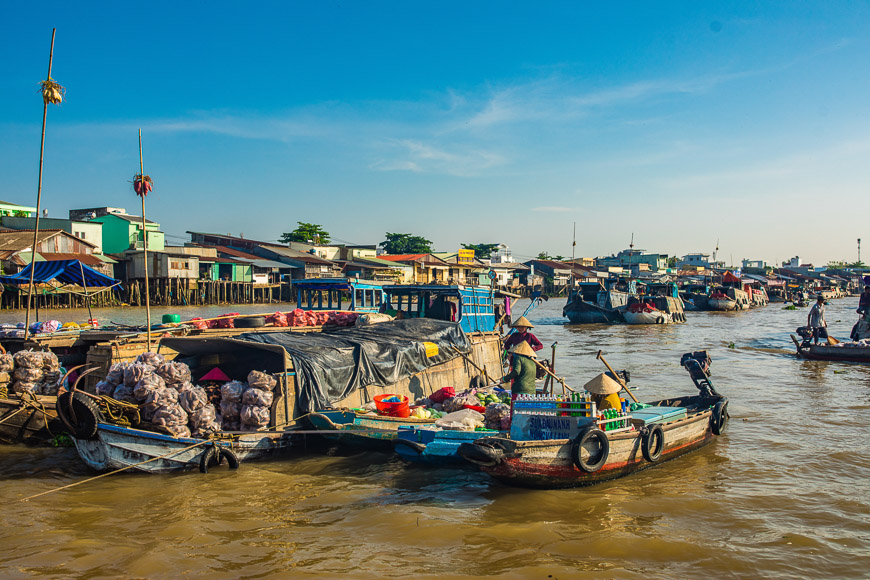 chợ nổi ở Cần Thơ