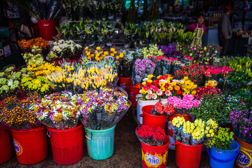 chợ hoa đà lạt